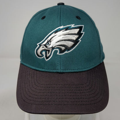 NFL Team Apparel Philadelphia Eagles Green Black One Size Strapback Cap Hat Logo
