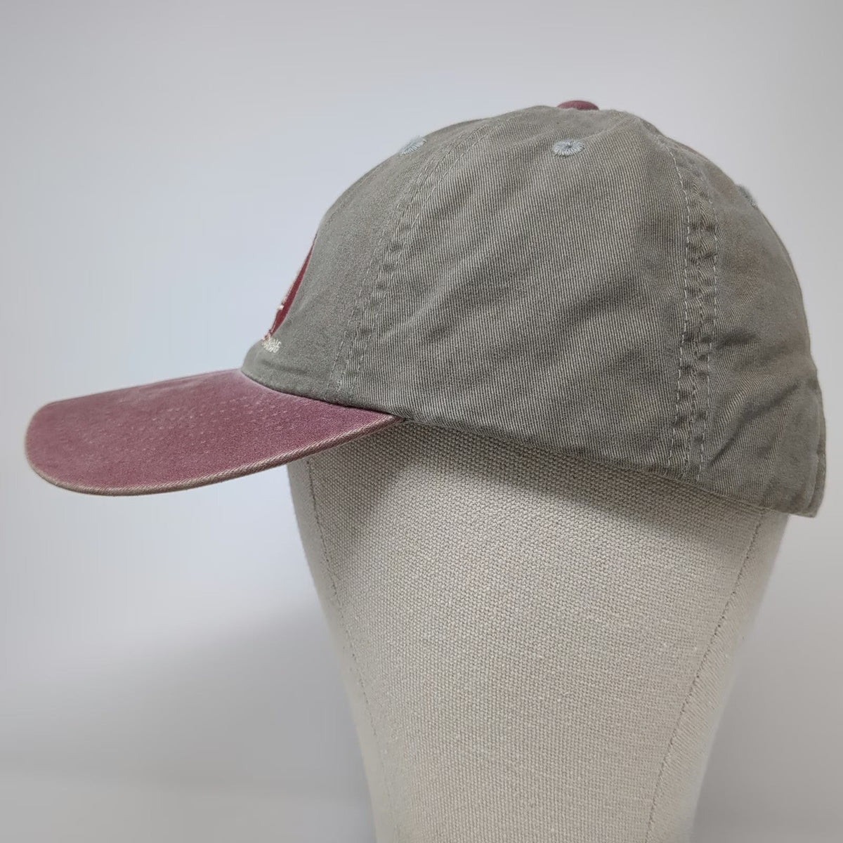 Port Authority Baseball Cap Gray Red OSFM Butler Heating Air Conditioning Hat