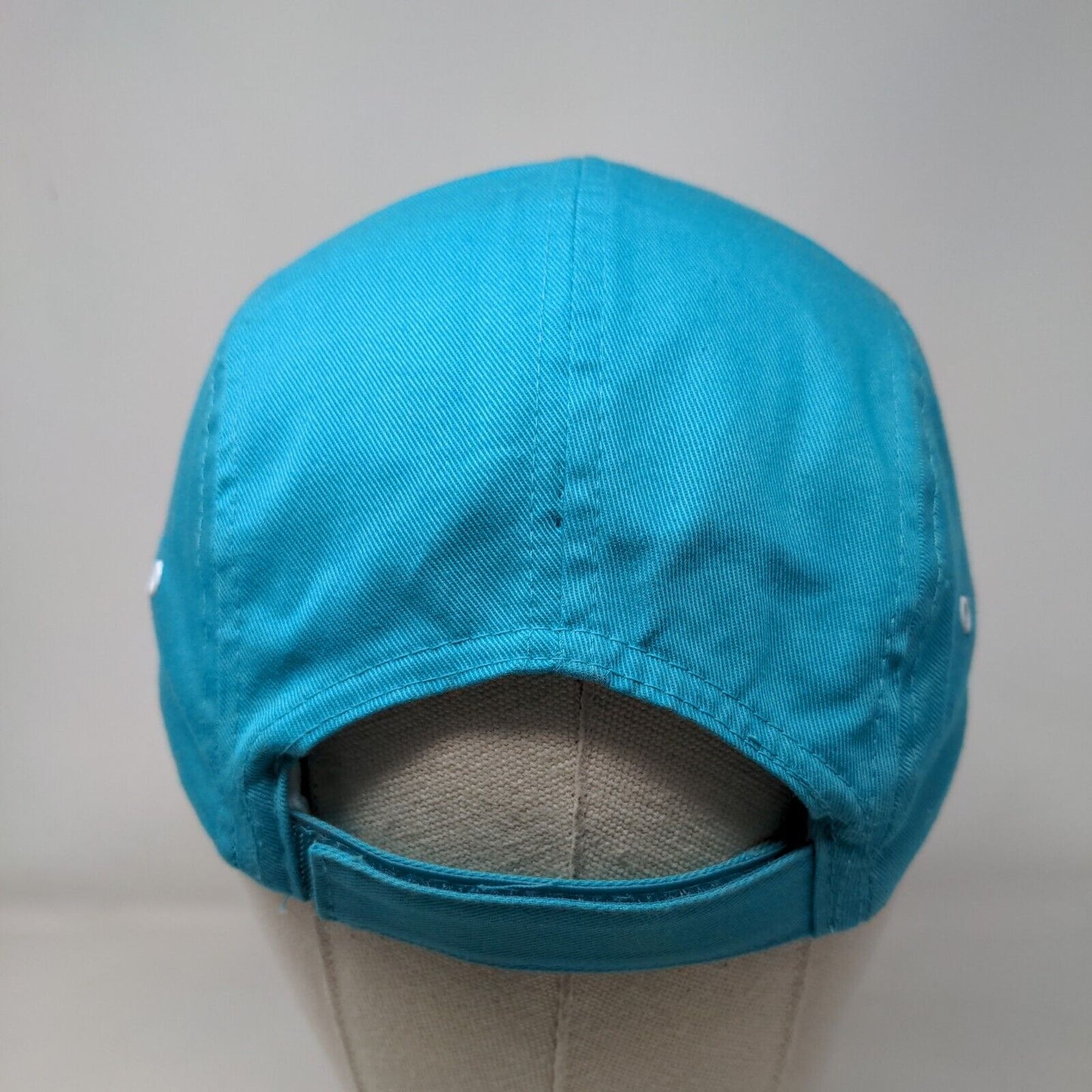 Faded Glory Strapback 5 Panel Cap Blue One Size Adjustable Vented Holes Blank