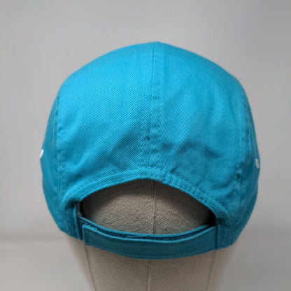 Faded Glory Strapback 5 Panel Cap Blue One Size Adjustable Vented Holes Blank