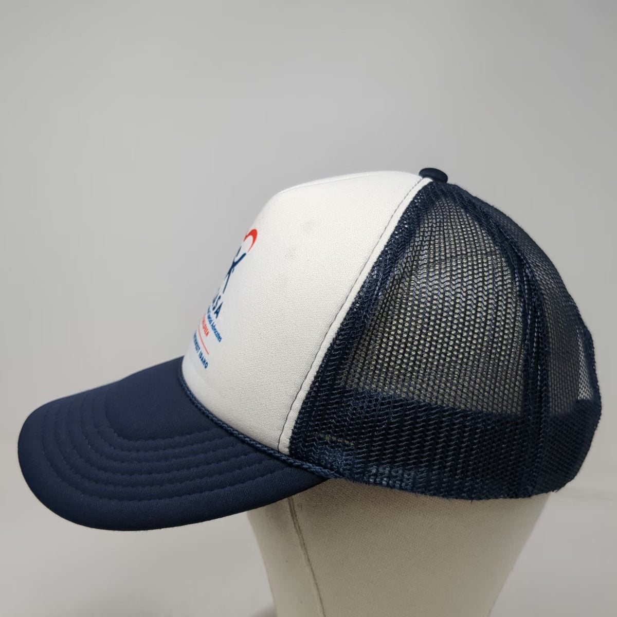Otto Trucker Hat Blue One Size CASA Southwest Idaho Foam Mesh Back Snapback Rope