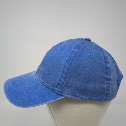 Unbranded Strapback Baseball Cap Blue One Size Adjustable Vented Holes Blank