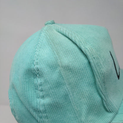 Lagoon Snapback Hat Greenish-Blue OSFA Adjustable Corduroy Triangle