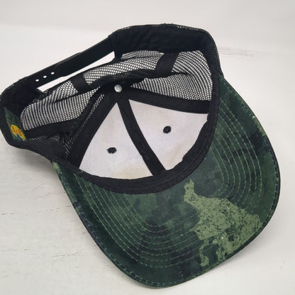 Bass Pro Shops Trucker Hat Green One Size Mesh Back Camo Rubberized Logo Patch