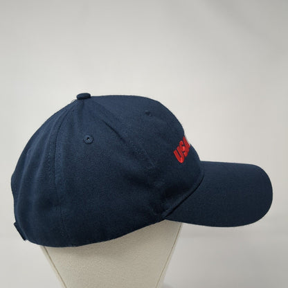 USA Blue Book Strapback Hat Blue One Size Embroidered 6 Panel Hit Wear