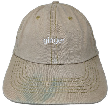 Hit Promo Baseball Cap Beige One Size Ginger Embroidered Strapback Cotton Hat