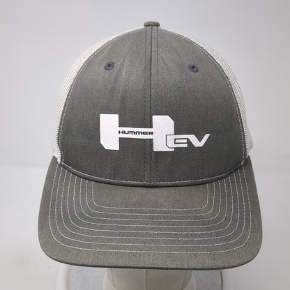 Hummer EV Snapback Trucker Hat Gray One Size Mesh Back Richardson