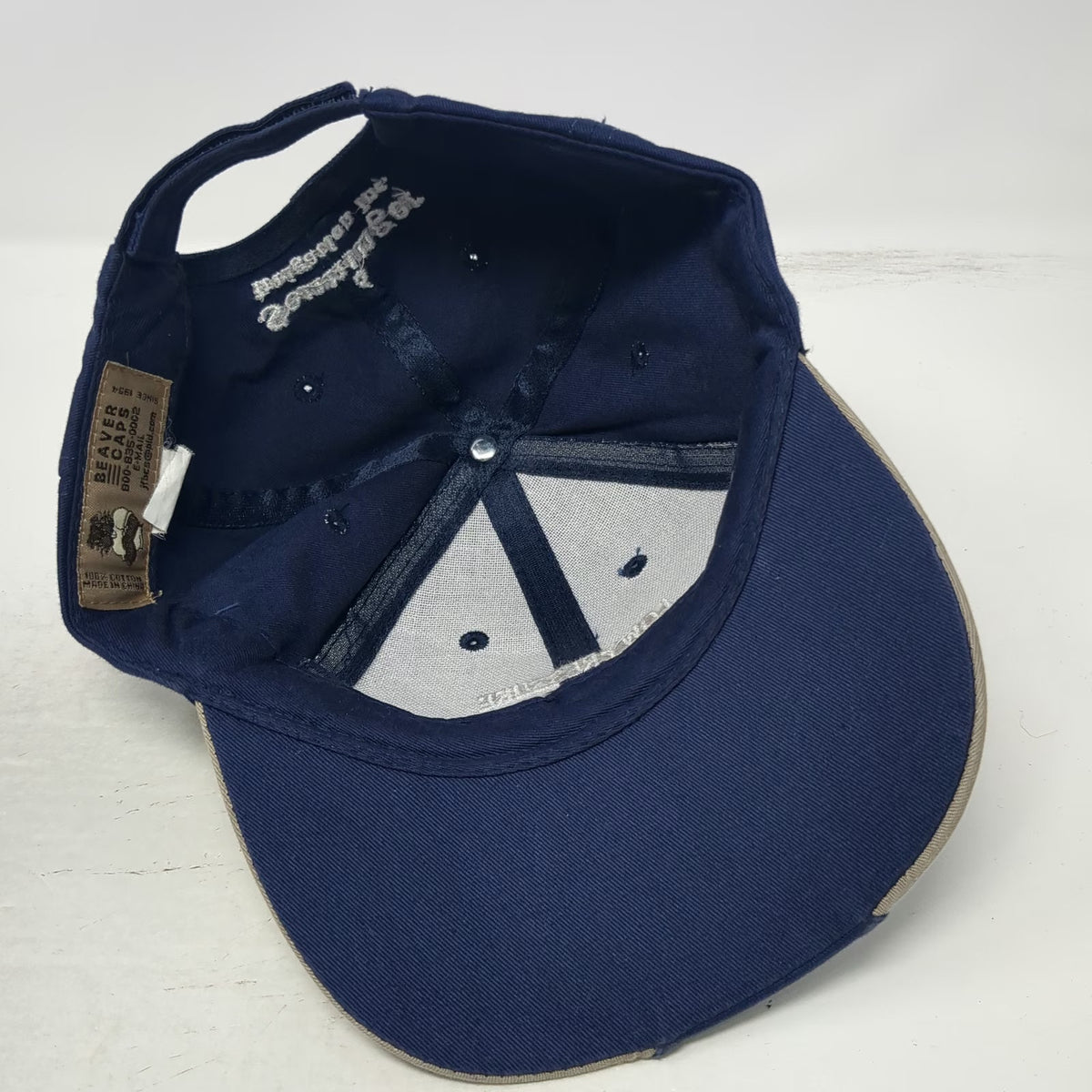 Beaver Baseball Cap Blue One Size Low Pressure High Performance Senninger Hat