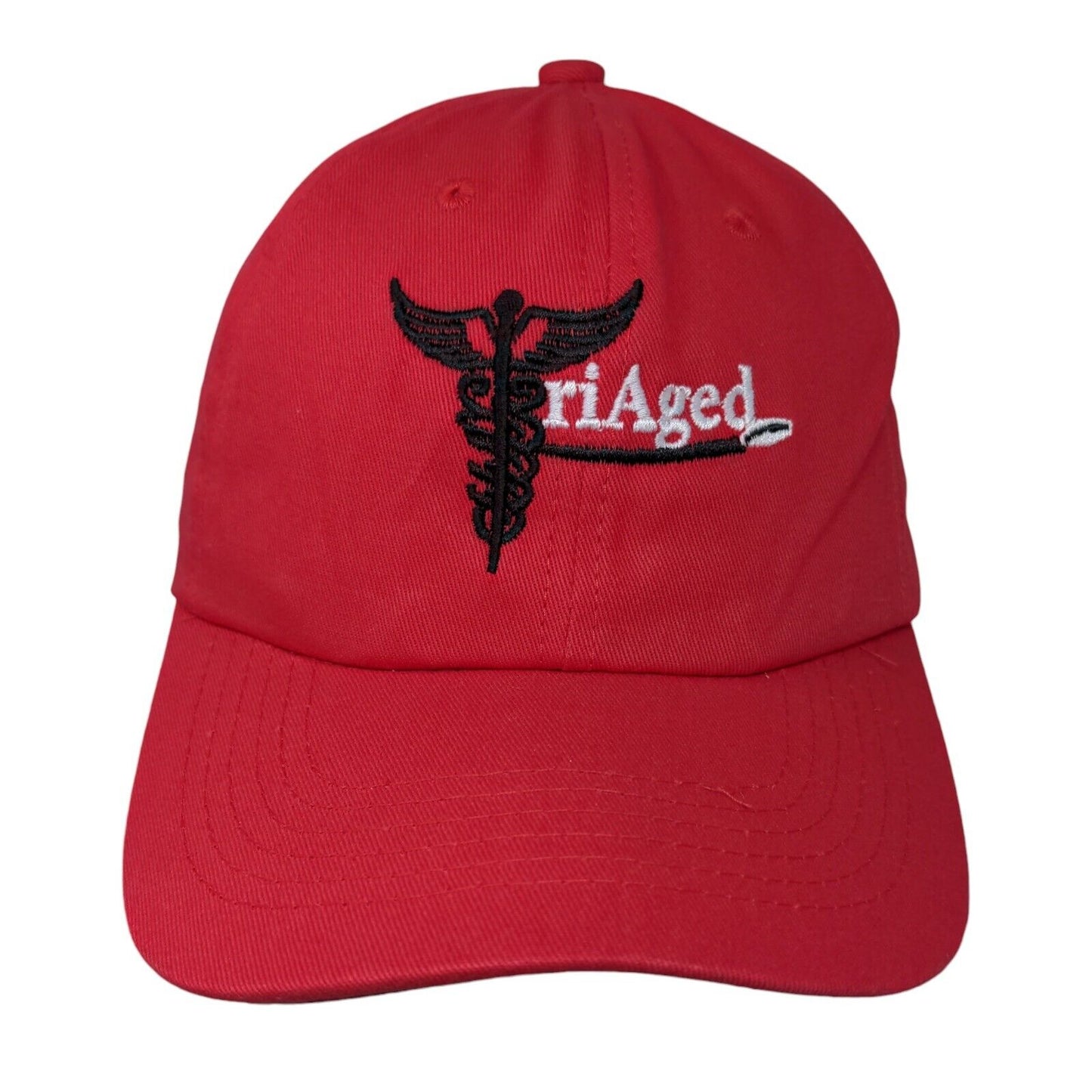 Breakmark Strapback Hat Red One Size Embroidered Pacific Headwear