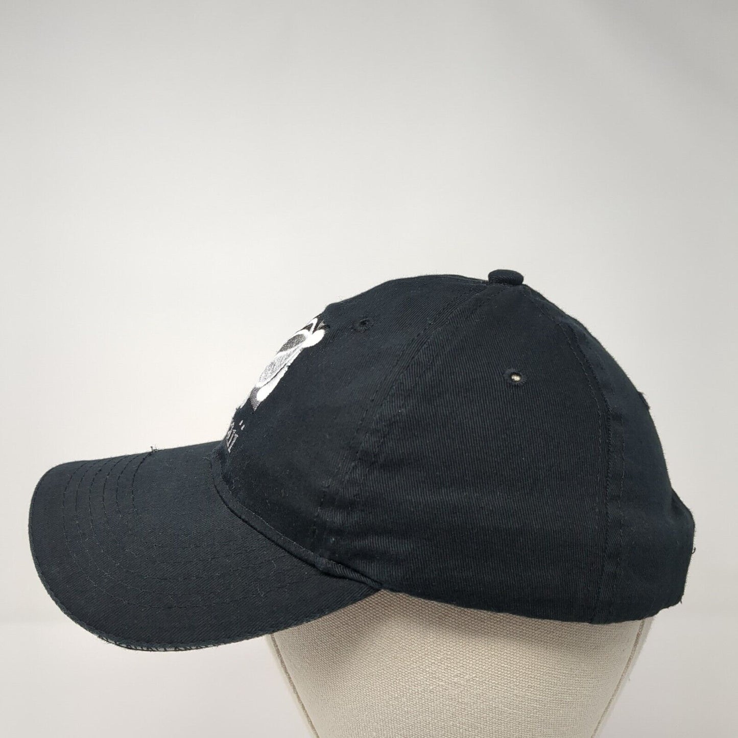 Hawaii Sea Turtle Strapback Hat Black One Size Adjustable Embroidered