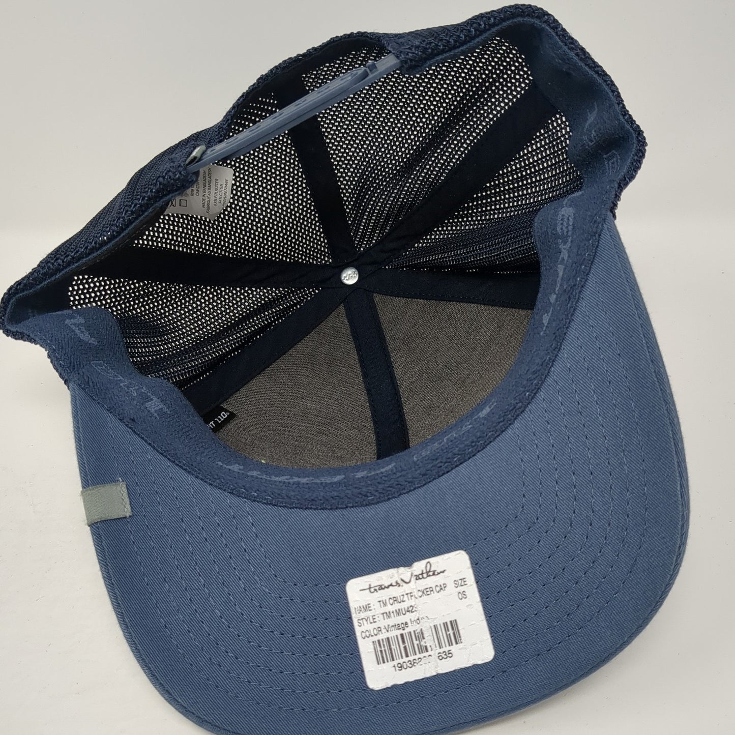 Kingsburg Orchards Snapback Trucker Hat Blue OS Mesh Back 110 Flexfit Yupoong