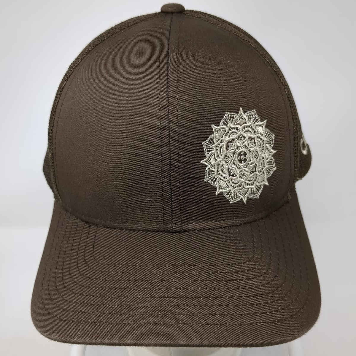 Pacific Headwear Trucker Hat Brown One Size Mandala Caffeina Snapback Mesh hat