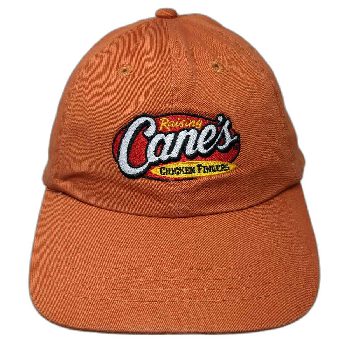 Raising Cane's Chicken Fingers Baseball Cap Orange One Size Embroidered Logo Hat