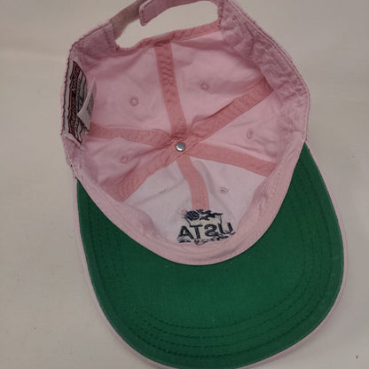 USTA National Campus Strapback Hat Pink One Size Adjustable American Needle