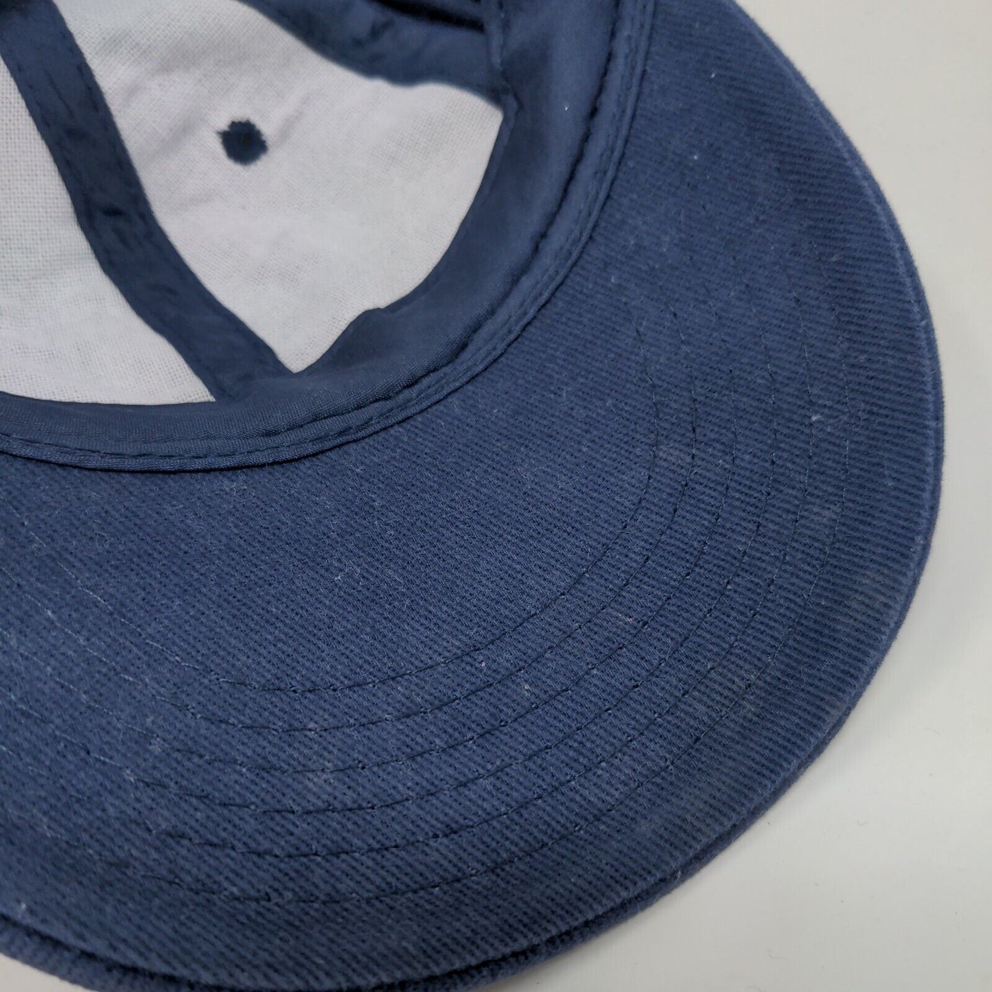 Kahl Slideback Hat Blue One Size Adjustable Embroidered Solid 6 Panel