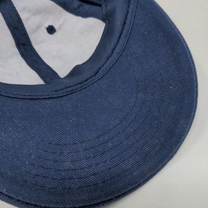 Kahl Slideback Hat Blue One Size Adjustable Embroidered Solid 6 Panel