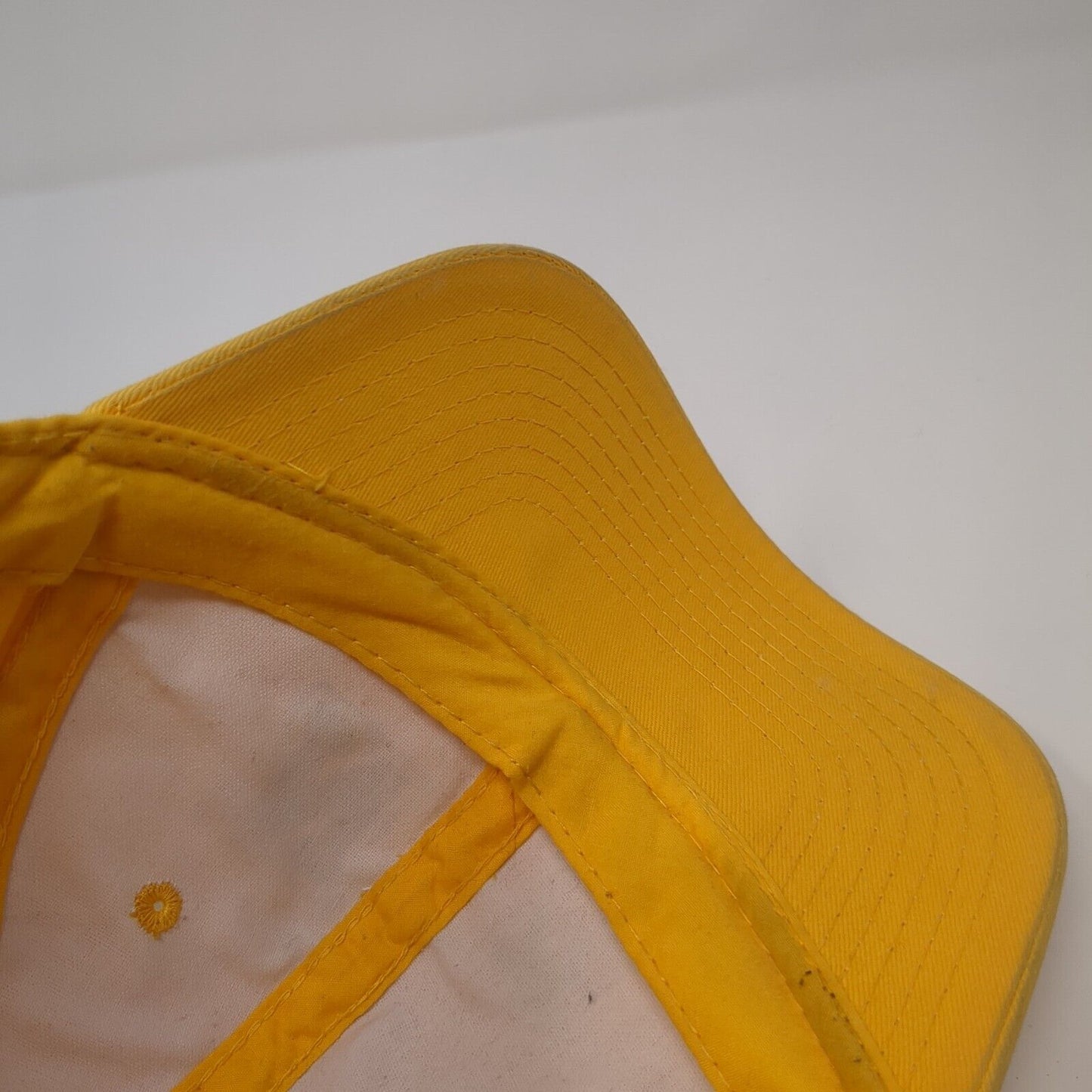 NA Strapback Hat Yellow One Size Solid Adjustable 6 Panel Outdoor Cap