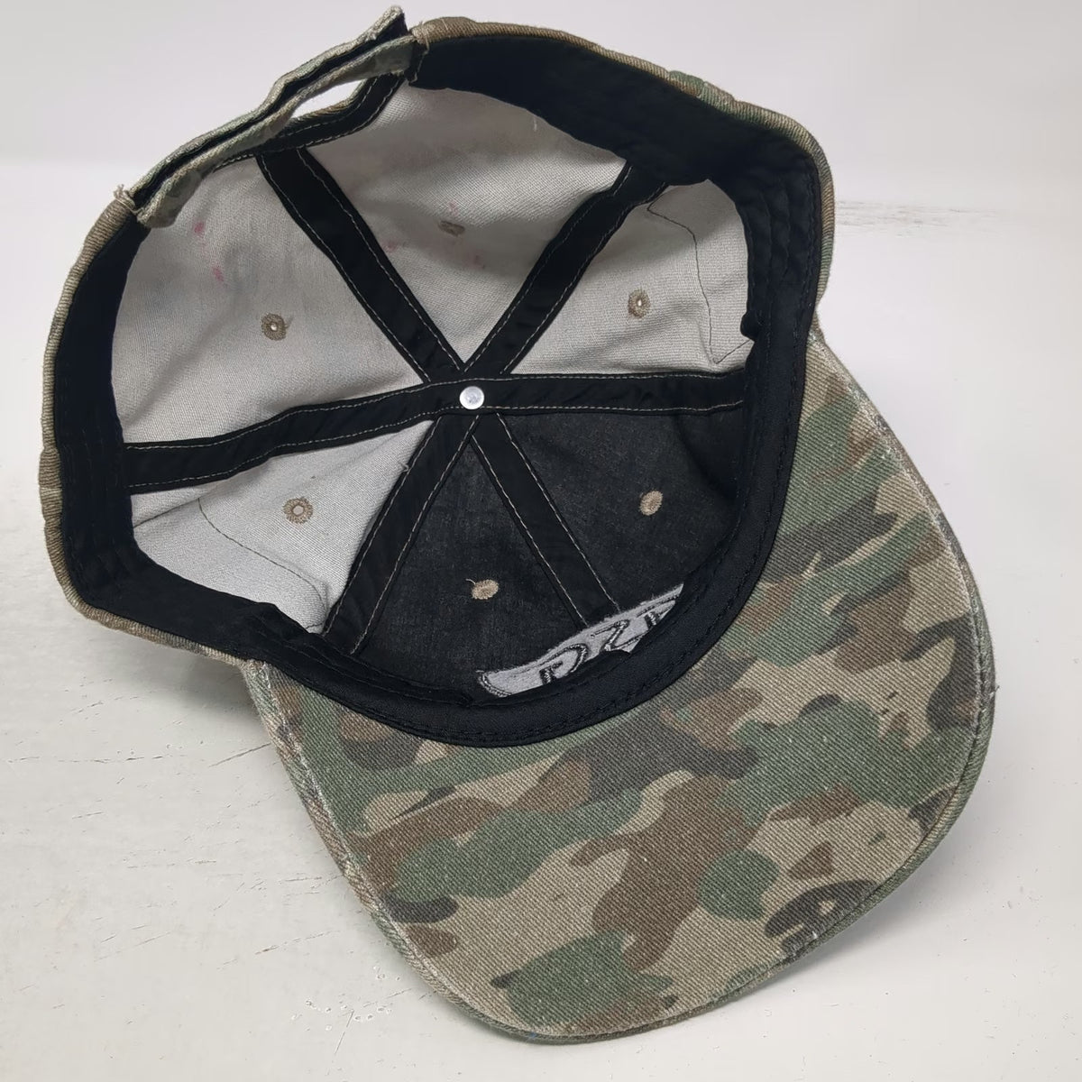 ActionSportGames Baseball Cap Green Camo One Size Strapback Side Patches Hat