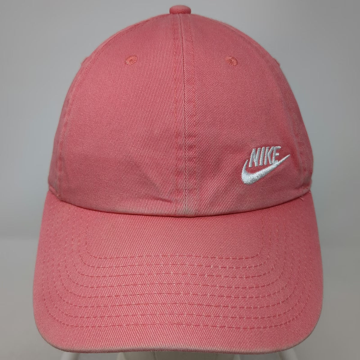 Nike Baseball Cap Pink One Size Heritage86 Embroidered Logo Slideback Hat Cotton