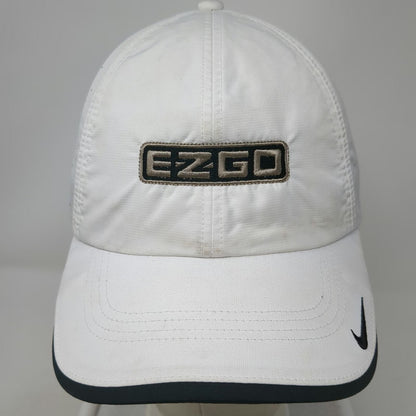 Nike Golf Baseball Cap White One Size EZGO Perforated Strapback Swoosh Hat
