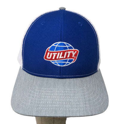 Richardson Men's Snapback Mesh Back Hat Blue Gray Embroidered Utility Logo