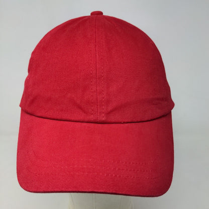 Unbranded Men's Slideback Hat Red Adjustable Blank Metal Slide