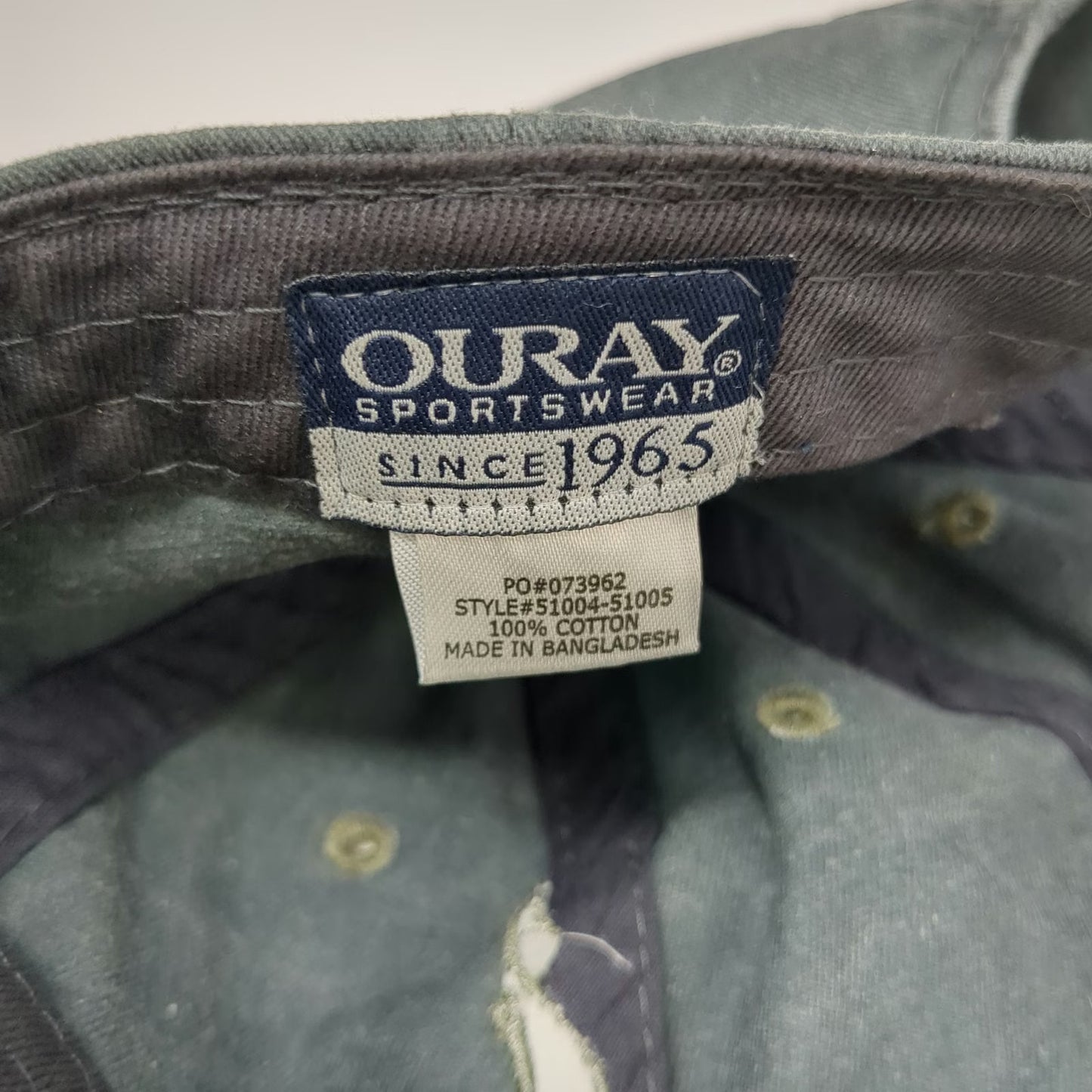 Ouray Sportswear Baseball Cap Green OSFM Davidson River Outfitters Fishing Hat