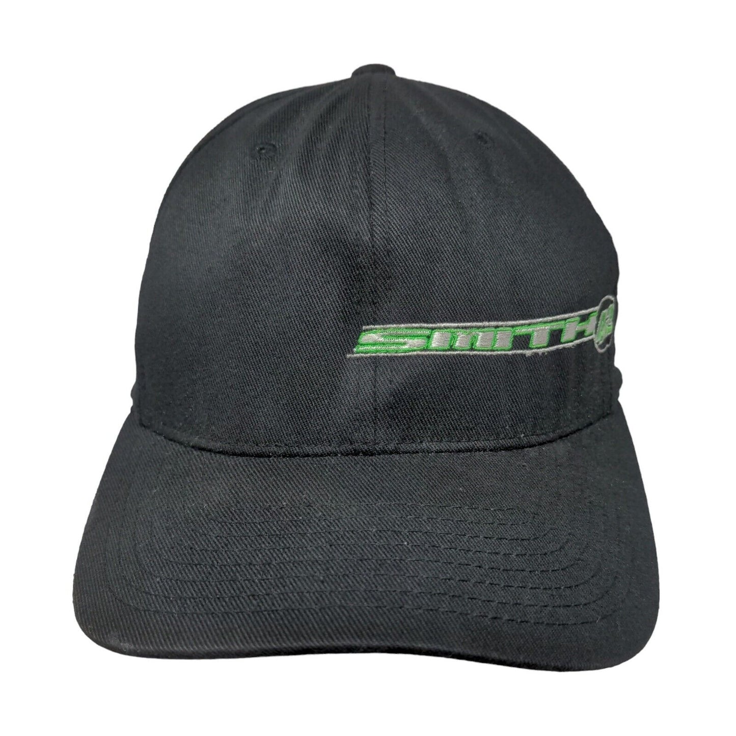 FlexFit Fitted Hat Black Smith #52 Size S-M Embroidered Logo Yupoong