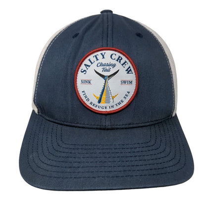 Salty Crew Chasing Tail Snapback Mesh Back Trucker Hat Blue One Size