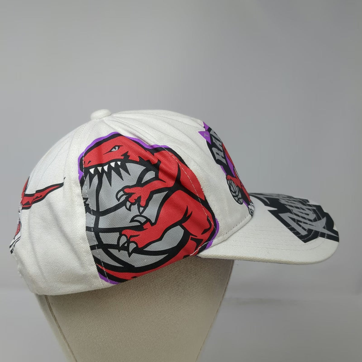 Mitchell & Ness Toronto Raptors NBA 5 Panel White Hat One Size All Over Print