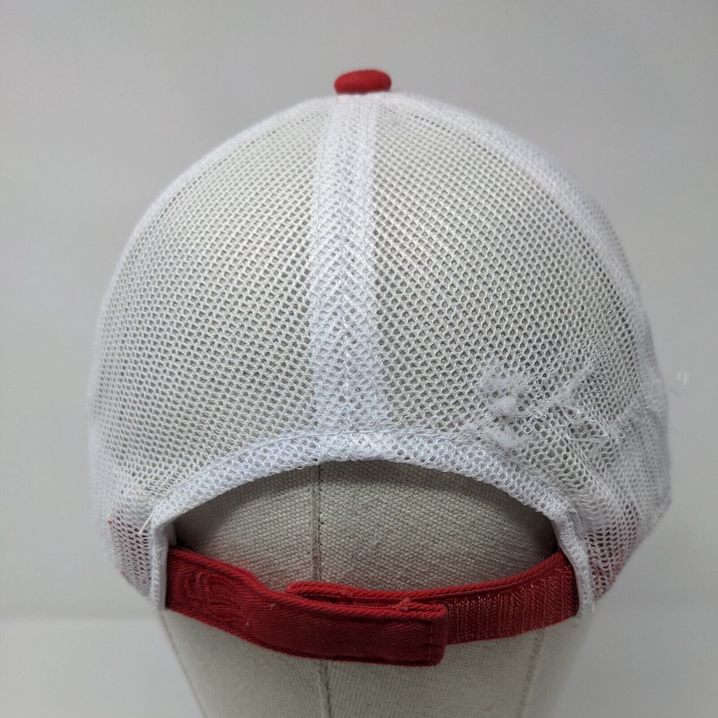 Outdoor Cap Strapback Mesh Back Trucker Hat Red One Size Colorblock