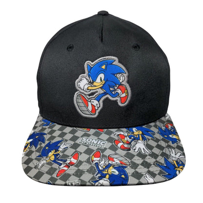 Sonic The Hedgehog Snapback Hat Multicolor One Size Embroidered 6 Panel SEGA