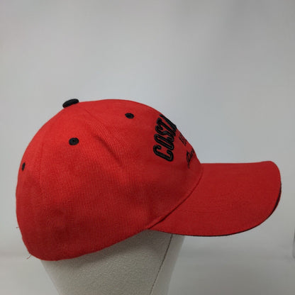 Costa Rica 1821 Pura Vida Strapback Hat Red OS Adjustable 6 Panel Mega Sport