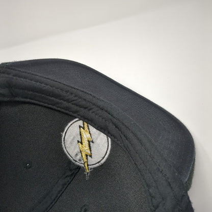 The Flash Snapback Hat Black One Size Adjustable Embroidered Comics