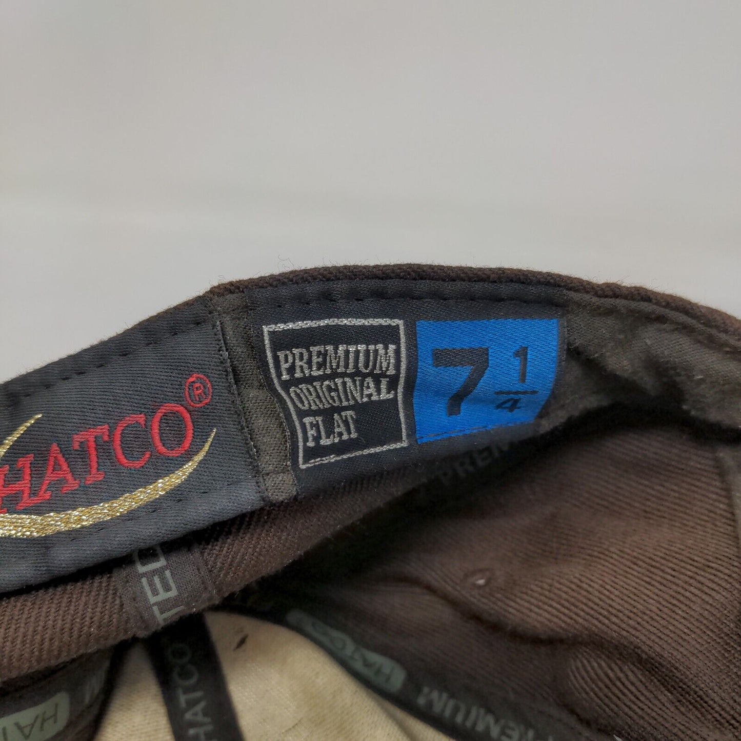Hatco Fitted Hat Brown 7 1/4 Premium Original Fit 6 Panel Solid Blank