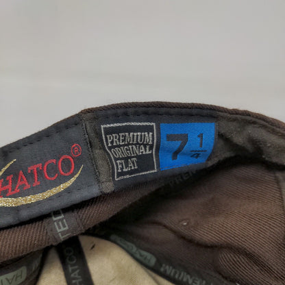 Hatco Fitted Hat Brown 7 1/4 Premium Original Fit 6 Panel Solid Blank