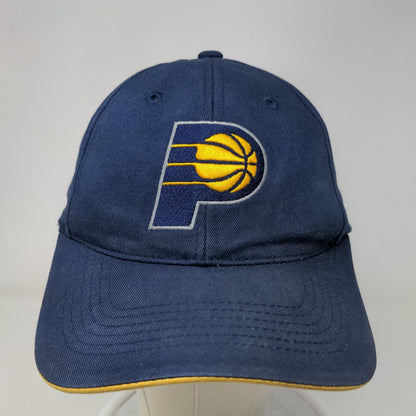 Main Gate Men's Strapback Hat Blue OSFM Embroidered Indiana Pacers Logo