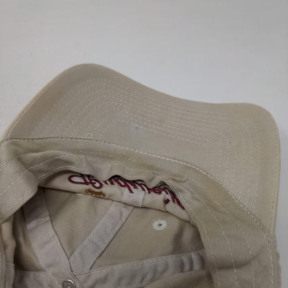 Budweiser Slideback Hat Tan One Size Adjustable Embroidered Vented Holes