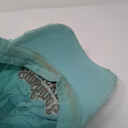 Sunshine & Whiskey Strapback Hat Blue OSFA Adjustable Distressed KBETHOS Vintage