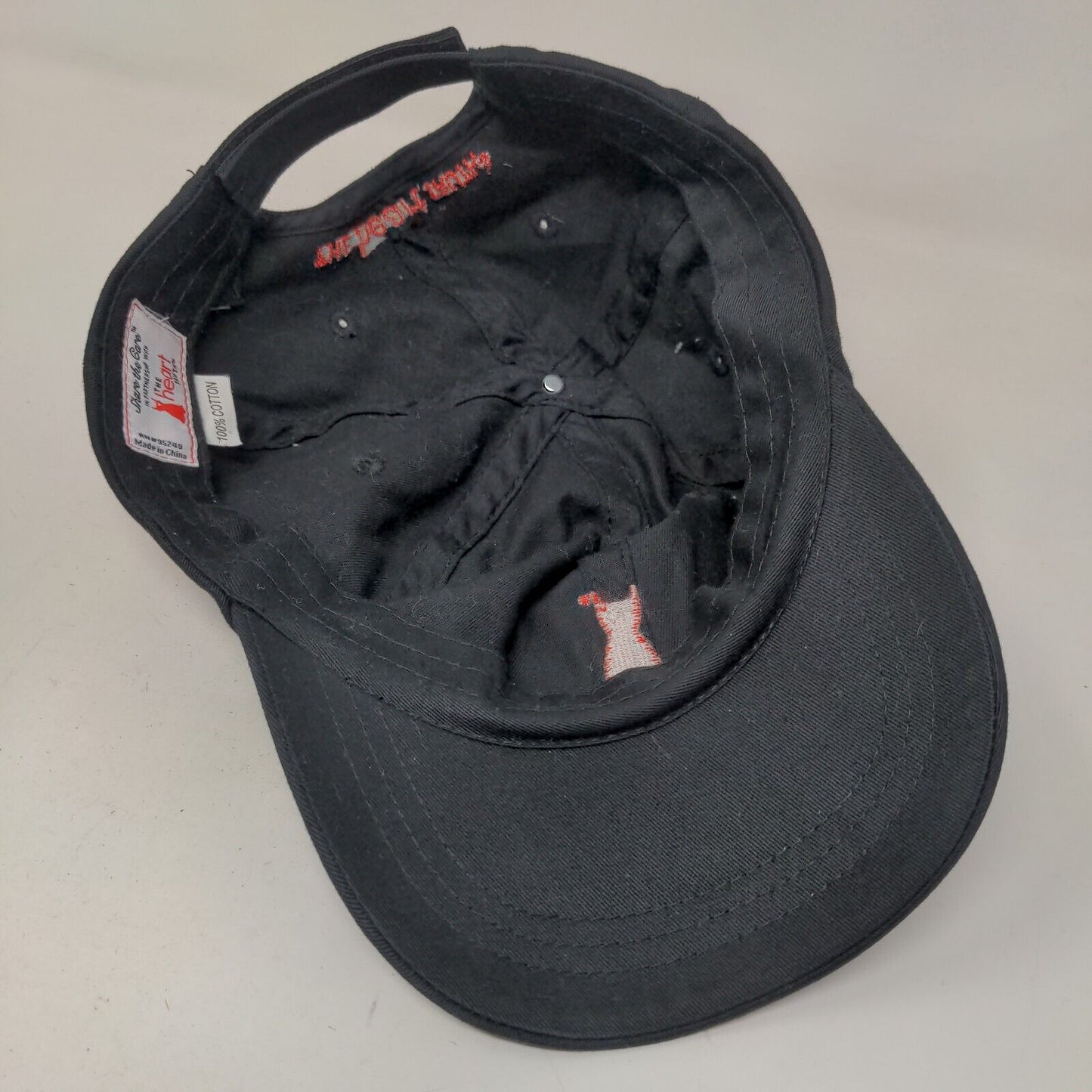 Share The Care Men's Strapback Hat Black Adjustable The Heart Truth Logo