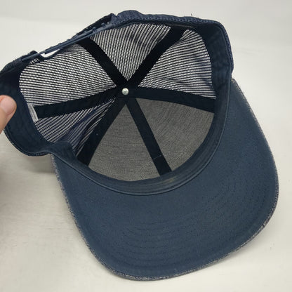 Richardson Trucker Hat Blue Gray L West Side Hammer Electric Mesh Snapback Cap