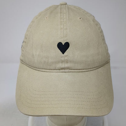 Otto Baseball Cap Beige One Size Heart Love Her But Leave Wild Embroidered Hat