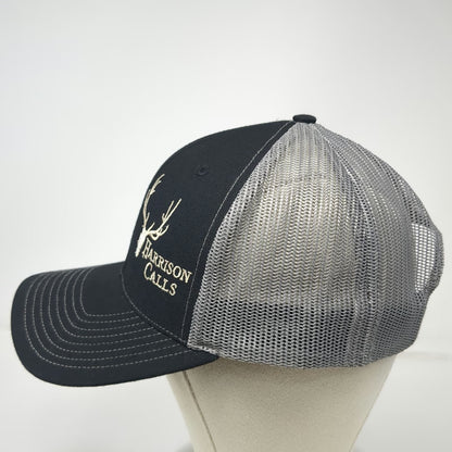 Richardson Trucker Hat Black One Size Mesh Back Snapback Harrison Calls Logo