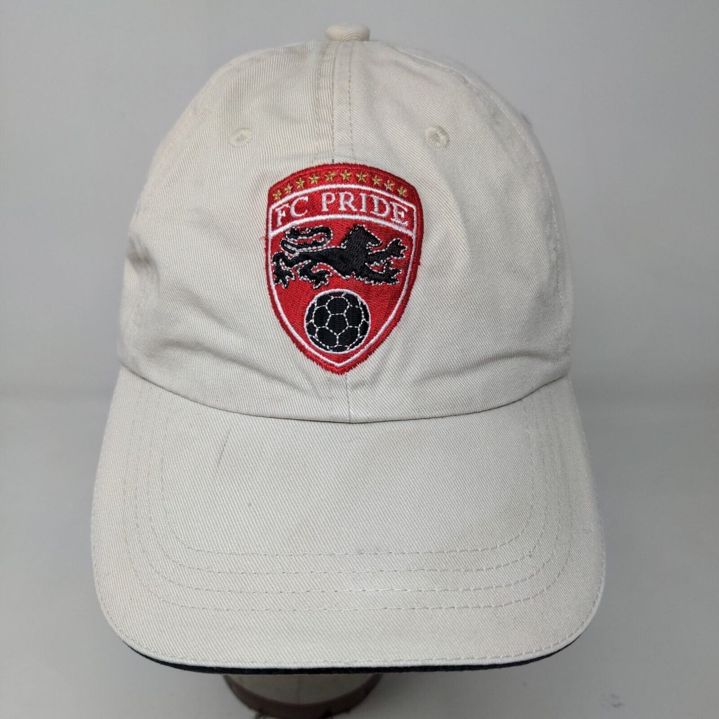 Port Authority Men's Strapback Hat Tan Embroidered FC Pride Logo