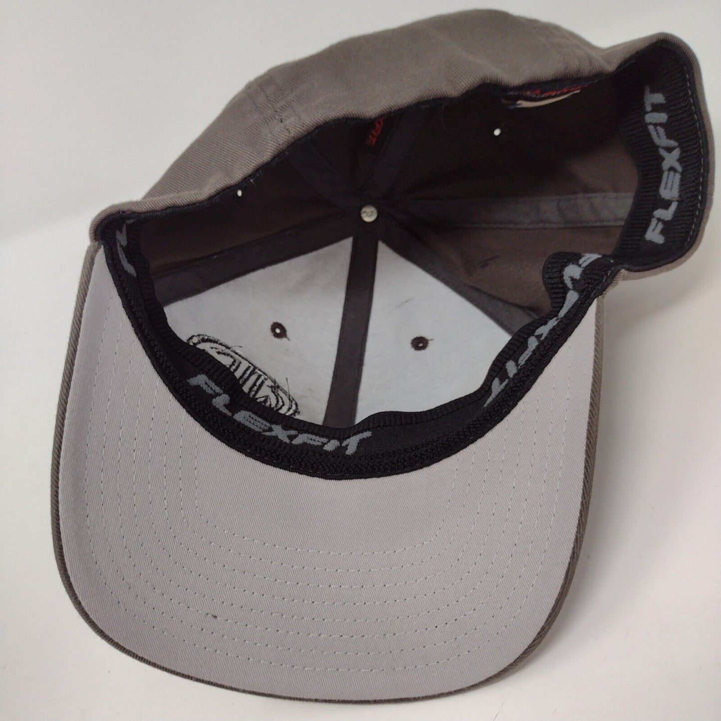 WLS Embroidered Fitted Hat Gray Large-XL Solid Flexfit Yupoong