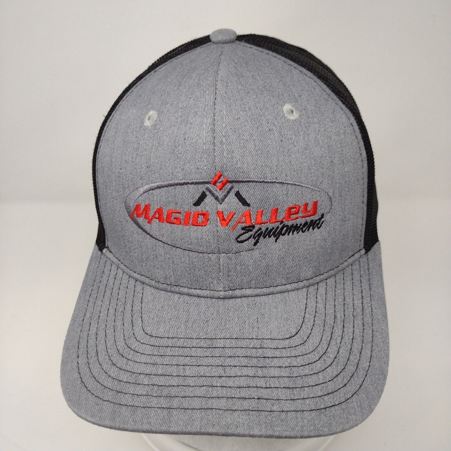 Magic Valley Equipment Snapback Trucker Hat Gray OSFA Mesh Back