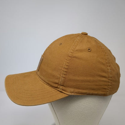 Carhartt Baseball Cap Brown One Size Leather Logo Patch Adjustable Strap Hat
