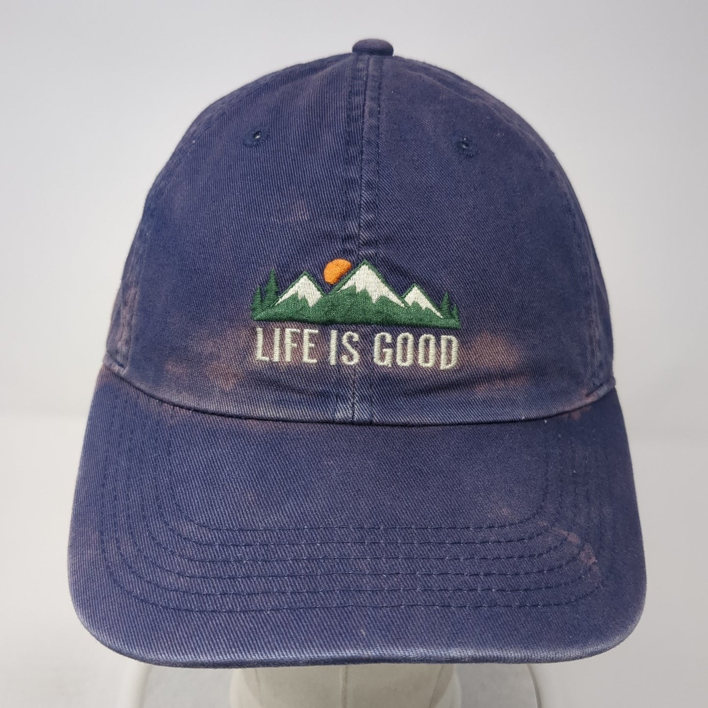 Life Is Good Slideback Hat Blue One Size Embroidered Adjustable Outdoor