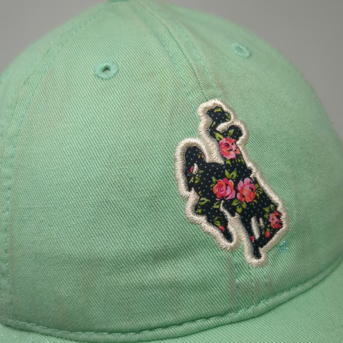 Legacy Baseball Cap Green One Size Jackson Hole Floral Bronco Buckle Back Hat