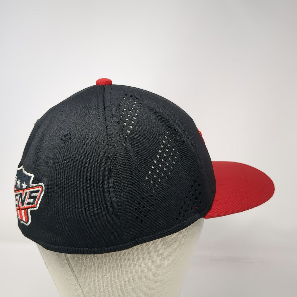 OC Sports Senators Ice Hockey Baseball Cap Black Red L Stretch Fit Performance